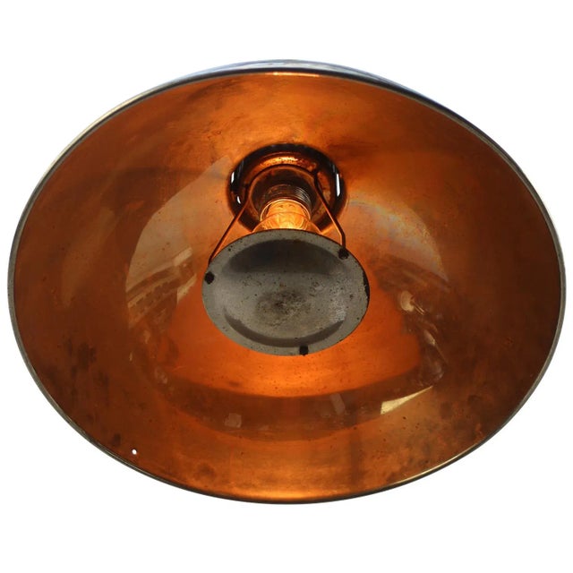 Vintage French Chrome Metal Medical Pedant Light For Sale - Image 4 of 6