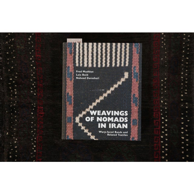 Vintage Balisht Tribal Rug, Black and Brown With Geometric Patterns - Rug & Kilim For Sale - Image 9 of 9