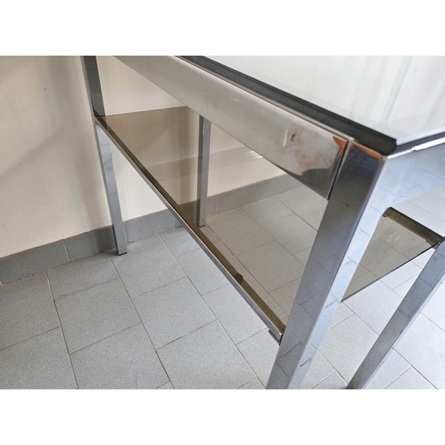 Vintage Desk in Steel & Saint-Gobain Glass, 1970s For Sale - Image 16 of 17