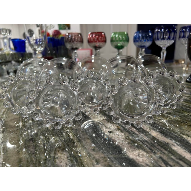 1940s Set of 6 Champagne Coupes or Parfait Glasses by Imperial Glass in Candlewick Pattern For Sale - Image 10 of 11
