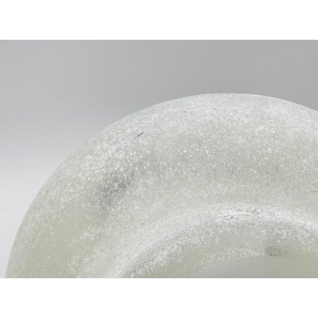 1980s Seguso Murano Scavo Glass & Bronze Center Bowl Signed, Italian Modernism For Sale - Image 17 of 18