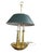 Vintage Hot Water Bottle Desk Lamp in Brass with Green Shade For Sale - Image 3 of 6