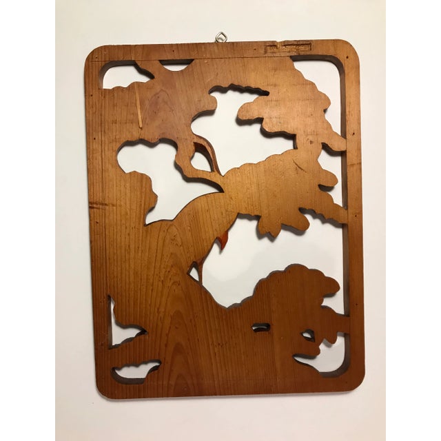 RARE Antique Japanese Hand Carved Wall Hanging Wood Panel Aprox. dimensions: 12" x 9" Very good antique condition!