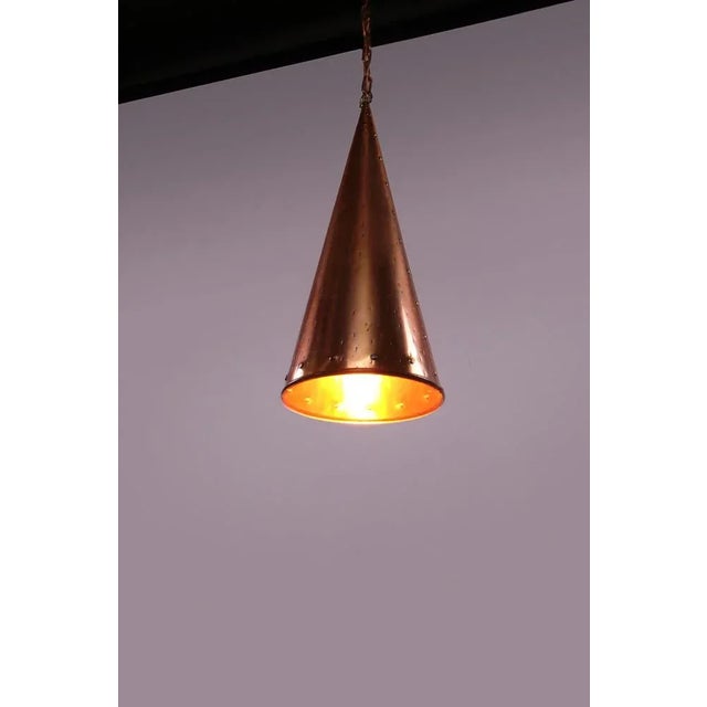 Danish Hand-Hammered Copper Hanging Lamp by E.S Horn Aalestrup, 1950s For Sale - Image 4 of 13