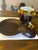 Art Nouveau Vintage Handpainted Condensed Milk Jar, Lid and Plate European For Sale - Image 3 of 4