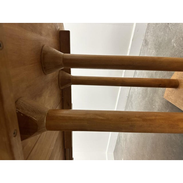 Brutalist Sculptured Chairs and Alder Wood Table by Team, Set of 7 For Sale - Image 9 of 16