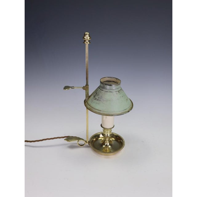 Metal Antique 19th Century French Brass and Tôle Bouillotte Desk Lamp, 1900 For Sale - Image 7 of 18