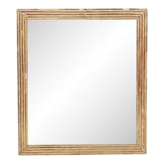 A Square French Empire Gilt Wood Mirror Circa 1860. For Sale