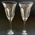 Vintage Handmade Etched Grapevine Tulip-Stem Wine Glasses – Set of 2 For Sale - Image 4 of 10