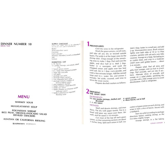 "Cosmo Cookery: Gourmet Meals From the First Drink to the Last Kiss" 1971 Brown, Helen Gurley For Sale - Image 10 of 10