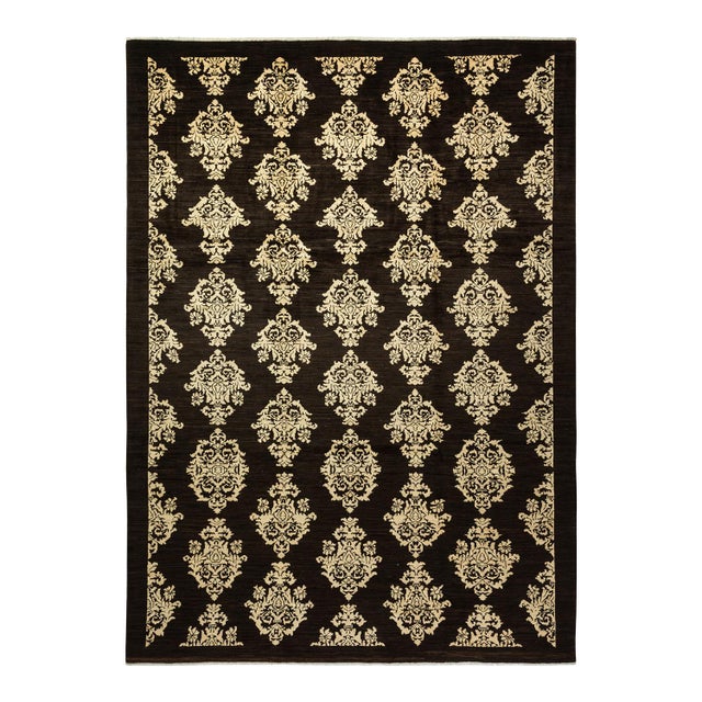 Eclectic Collection Hand-Knotted Area Rug - Brown Collection 9' 0" X 12' 4" For Sale - Image 10 of 10