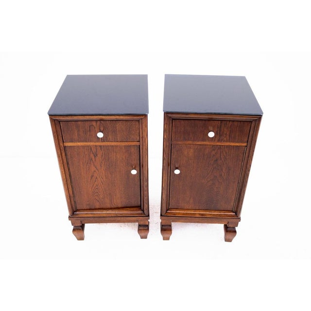 Bedside Tables, Poland, 1930s, Set of 2 For Sale - Image 3 of 14