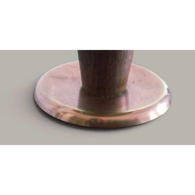 Metal Art Deco Articulated Lamp in Mahogany and Brass, 1930 For Sale - Image 7 of 18