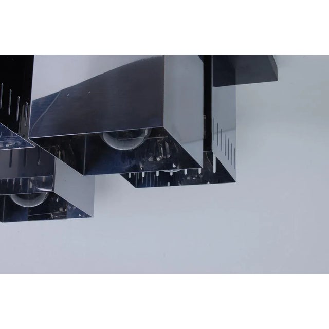 Steel Ceiling Lamp in the Style of Poliarte, 1970s For Sale - Image 15 of 18