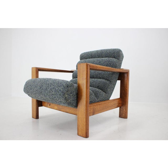 Oak Armchairs with Stools, Finland, 1960s, Set of 4 For Sale - Image 12 of 18