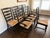 French French Country Black Ladder-Back Dining Chairs With Woven Seats (Set of 8) For Sale - Image 3 of 9