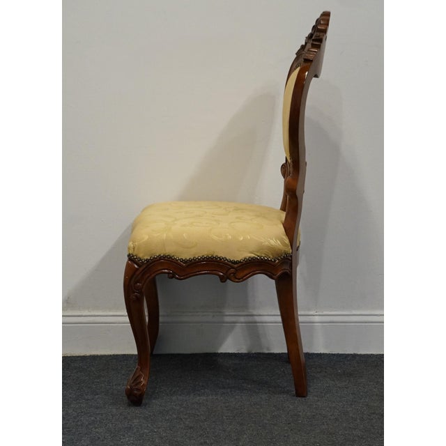 Late 20th Century Vintage Antique Traditional Rococo Style Carved Accent Side Chair For Sale - Image 5 of 11
