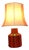 Vintage Danish Teak Table Lamp with Cased Glass Shade, 1960s For Sale