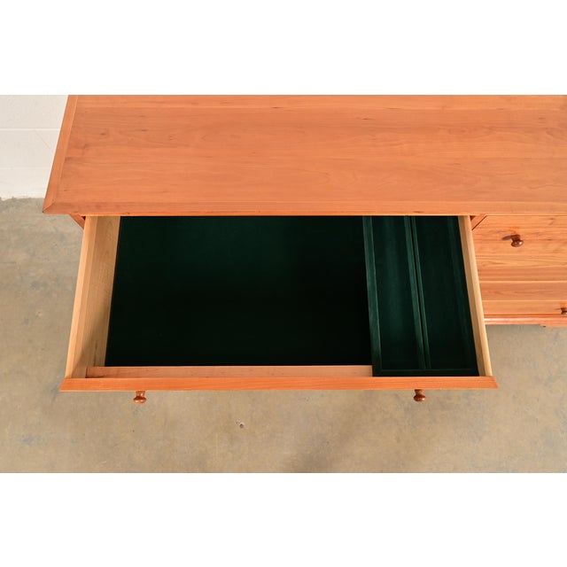 Brown Harden Furniture Arts and Crafts Shaker Solid Cherry Wood Eight-Drawer Dresser For Sale - Image 8 of 17