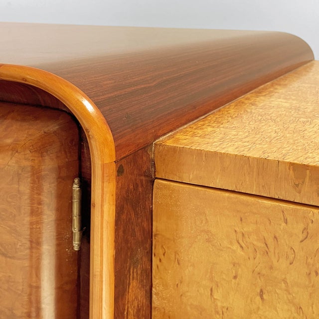 Art Deco Italian Sideboard in Wood and Steel, 1930s For Sale - Image 14 of 17