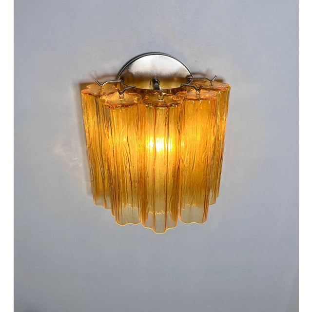 1990s Vintage Tube Wall Sconces in Murano Glass, 1990s, Set of 2 For Sale - Image 5 of 18