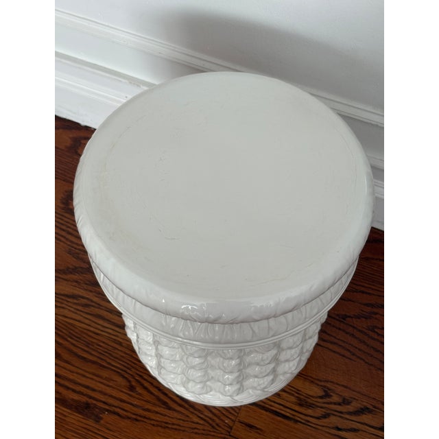 1970s Vintage Clamshell Trompe Le' Oeil Garden Stool -Made in Italy For Sale - Image 4 of 12