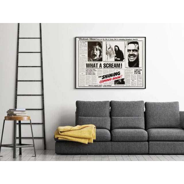 Postmodern "The Shining" Original Vintage British Quad Movie Poster, 1980 For Sale - Image 3 of 4