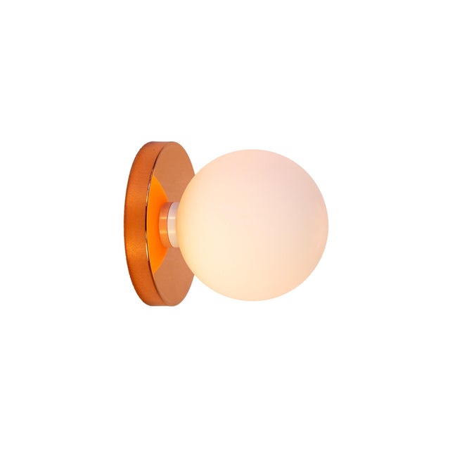 Not Yet Made - Made To Order Globe Bathroom Sconce, Copper, 5in Glass Globe, by Research.Lighting, Modern, Minimalist, Contemporary, Led Wall Light For Sale - Image 5 of 6