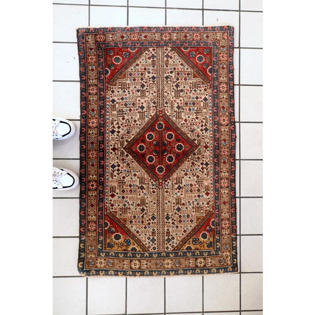 1930s, Vintage Persian Malayer Rug 3' X 4' For Sale - Image 11 of 11