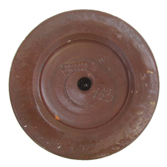 1920s English Golf Arts & Crafts Pottery Match Striker For Sale - Image 4 of 5