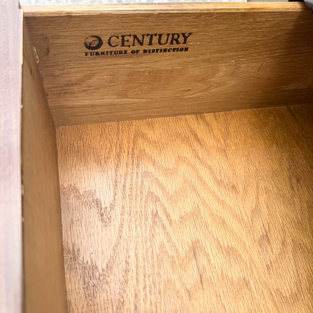 Brown Mid Century Chinoiserie Burlwood Dresser by Century Furniture For Sale - Image 8 of 11