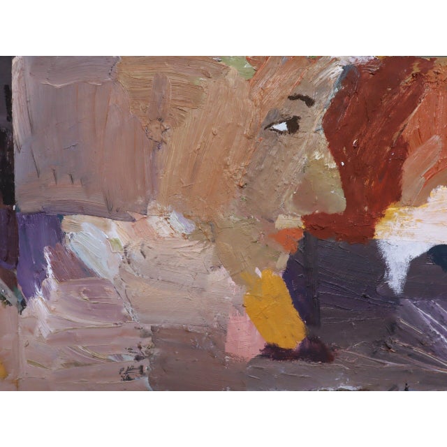1989 'The Rumour' Vintage Original Expressive Swedish Figurative Oil Painting, Framed For Sale - Image 9 of 15