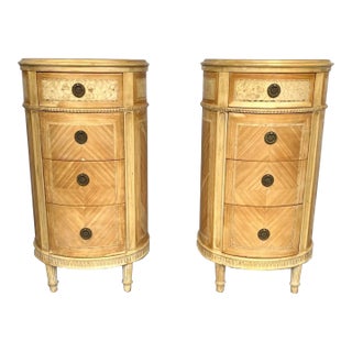 Louis XVI Style Nightstands Set of 2 For Sale