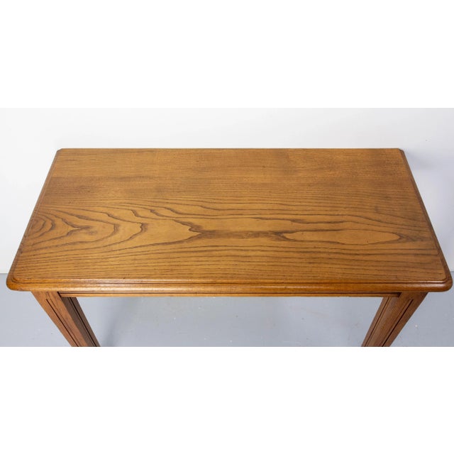 Wood Art Deco French Oak Wall-Mounted Console, 1940s For Sale - Image 7 of 10