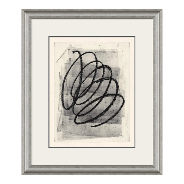 Black Swirl No. 5 Framed Art Print For Sale