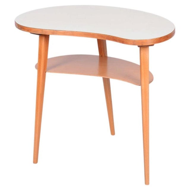 Mid-Century Side Table in Beech and Plywood, Czech, 1950s For Sale - Image 10 of 10