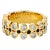 Syna Yellow Gold Ring with Black Diamonds and Diamonds For Sale