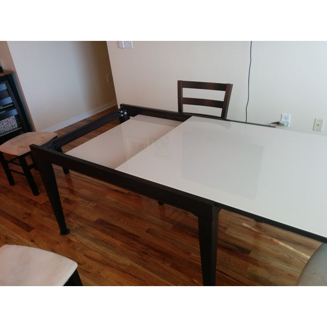 Macy's Café Latte Glass Top Dining Set Chairish