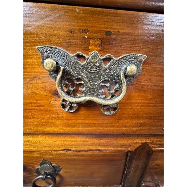 Brown Early 20th Century Chinese Altar Console Table in Warm Pine – 51.5” For Sale - Image 8 of 12