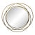 Uma Gold Metal Room Wall Mirror With Overlapping Circles For Sale
