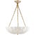 Rosehill Large Chandelier in Hand-Rubbed Antique Brass with Strie Glass Designer: AERIN Canopy: 5.75" Round Mounting:...