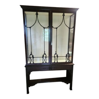 Mid 19th Century China or Curio Display Cabinet For Sale