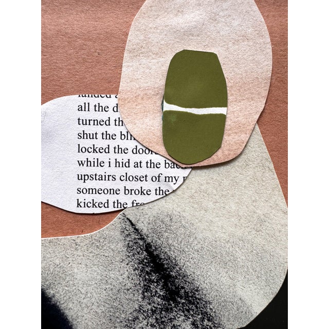 Brown "New Directive 1" Original Mixed-Media Collage on Paper by Zac Woodiel For Sale - Image 8 of 8