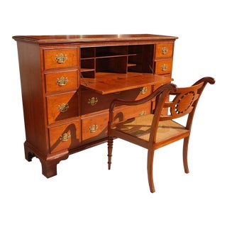 Chippendale Style Mahogany Secretary Desk by Baker For Sale