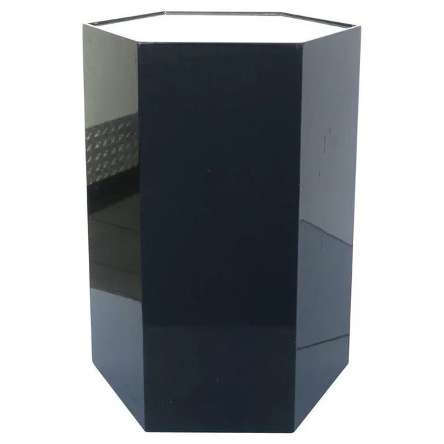 Black Pedestal Column Stand or Table, Circa 1970s Modern For Sale - Image 13 of 13