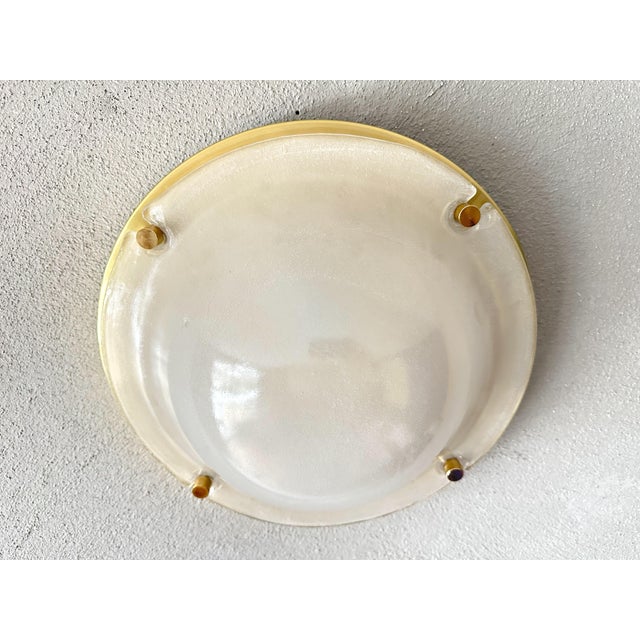 Gold Vintage Flush Mount from Glashütte Limburg, 1970s For Sale - Image 8 of 10