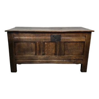 Georgian Oak Coffer, 1650 For Sale