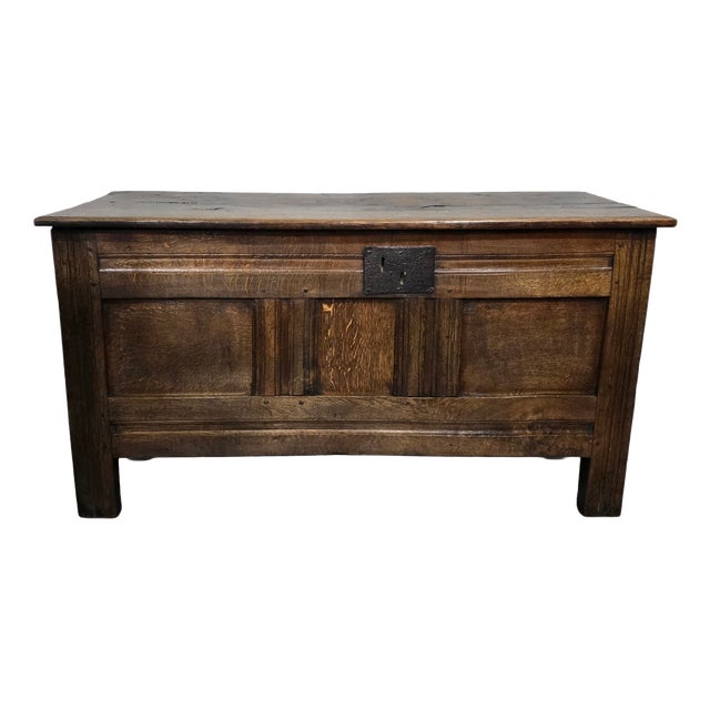Georgian Oak Coffer, 1650 For Sale