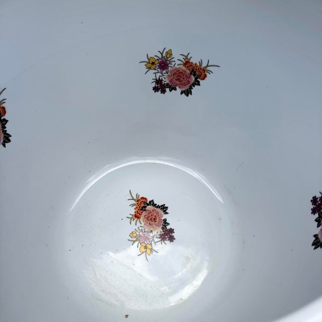 Vintage Chinese Hand Painted Porcelain Fish Bowl Vase For Sale - Image 10 of 10