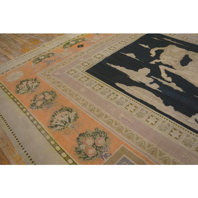 1890s Black Depicting Centaury Antique Bessarabian Rug 11'6" X 14' Flatweave Wool Carpet For Sale In New York - Image 6 of 7